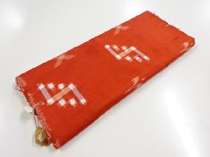 アンティーク　絣柄織り出し手織り紬着尺反物